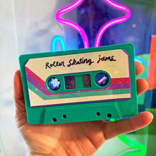 Load image into Gallery viewer, 80s Mixtape Magnet – Holographic Sticker Accents – 3D Printed 80s Trinket