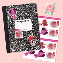 Load image into Gallery viewer, 70's Valentine Art Sticker Set