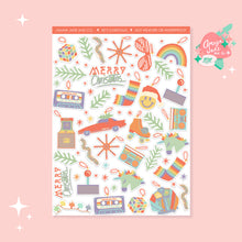 Load image into Gallery viewer, 80's Christmas Art Sticker Set