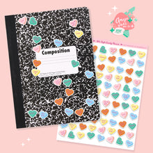 Load image into Gallery viewer, 80's Style Candy Hearts Sticker Sheet
