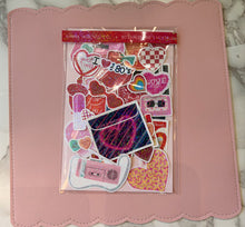 Load image into Gallery viewer, 80s Valentine's Day Nostalgia Sticker Pack Holographic Vinyl
