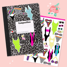 Load image into Gallery viewer, 80's Bathing Suits Art Sticker Set