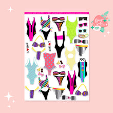 Load image into Gallery viewer, 80's Bathing Suits Art Sticker Set