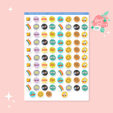 Load image into Gallery viewer, 80's Pin Buttons Art Sticker Set