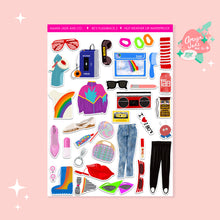 Load image into Gallery viewer, 80's Flashback 2 Art Sticker Set
