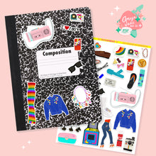 Load image into Gallery viewer, 80's Flashback Art Sticker Set