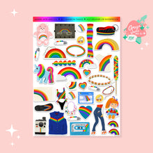Load image into Gallery viewer, 80's Rainbow Things Art Sticker Set