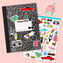 Load image into Gallery viewer, 80's Summer Art Sticker Set
