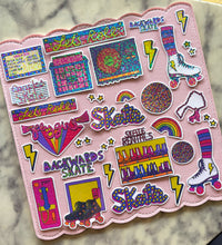Load image into Gallery viewer, 80s Skating Rink Sticker Pack Holographic Vinyl