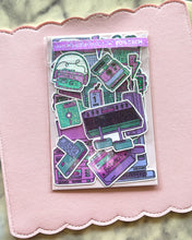 Load image into Gallery viewer, 80s Tech Sticker Pack Holographic Vinyl
