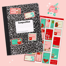 Load image into Gallery viewer, Baked with Love Christmas Tags Labels Art Sticker Set