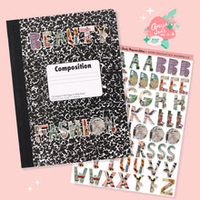 Load image into Gallery viewer, Beauty Magazine Alphabet Letter Sticker Set
