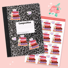 Load image into Gallery viewer, Stack of Books with Teacup Art Stickers