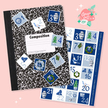 Load image into Gallery viewer, Chinoiserie Christmas Advent Calendar Art Sticker Set
