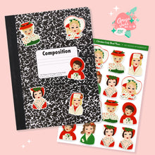 Load image into Gallery viewer, Christmas Lady Head Vases Art Sticker Set