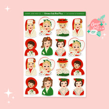 Load image into Gallery viewer, Christmas Lady Head Vases Art Sticker Set