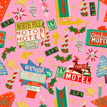 Load image into Gallery viewer, Christmas Motel Signs Specialty Art Wrapping Paper One of a Kind