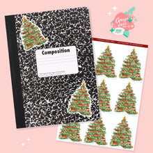 Load image into Gallery viewer, Tinsel Overload Christmas Tree Art Sticker Set