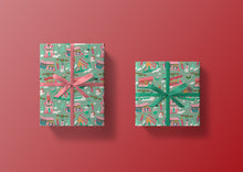 Load image into Gallery viewer, Colorful Putz Houses Specialty Art Wrapping Paper One of a Kind