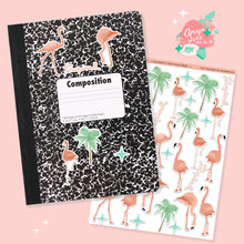 Load image into Gallery viewer, Flamingos and Palm Trees Art Sticker Set