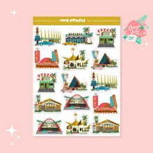 Load image into Gallery viewer, Googie Businesses Art Sticker Set