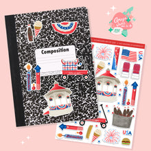 Load image into Gallery viewer, Hometown 4th of July Art Sticker Set