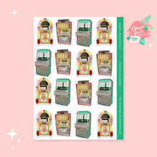 Load image into Gallery viewer, Vintage Jukeboxes Art Sticker Set