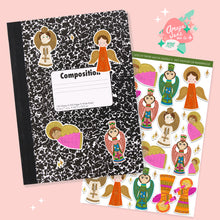 Load image into Gallery viewer, Kitschy Paper Mache Angels Art Sticker Set