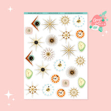 Load image into Gallery viewer, Mid Century Modern Clocks Art Sticker Set