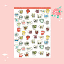 Load image into Gallery viewer, Mid Century Modern Mugs Art Sticker Set