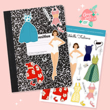 Load image into Gallery viewer, Margie's Catskills Fashions Paperdoll Art Sticker Set
