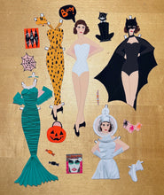 Load image into Gallery viewer, Halloween Costumes Paper Dolls
