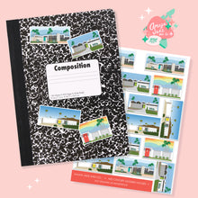 Load image into Gallery viewer, Mid Century Modern Houses Art Sticker Set