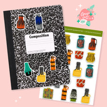 Load image into Gallery viewer, Mid Century Modern Fat Lava Pottery Sticker Set