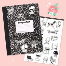 Load image into Gallery viewer, Mid Century Modern Chairs Sticker Set