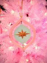 Load image into Gallery viewer, Atomic Starburst Mid-Century Modern Ornament Peach and Mint