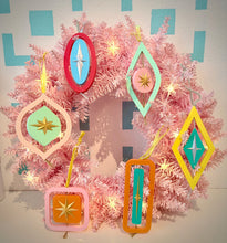 Load image into Gallery viewer, Mid Century Modern Starburst Ornaments Set of 6