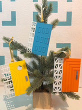 Load image into Gallery viewer, MCM Door Ornament Set: 3D Printed Mid-Century Modern Holiday Decor