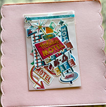 Load image into Gallery viewer, Vintage Motel Signs Sticker Pack Holographic Vinyl