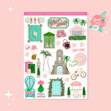 Load image into Gallery viewer, Palm Beach Vacation Art Sticker Set