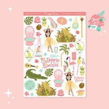 Load image into Gallery viewer, Pineapple Princess Art Sticker Set