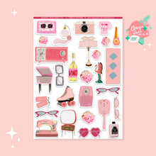 Load image into Gallery viewer, Vintage Pink Things Art Sticker Set