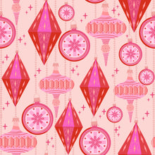 Load image into Gallery viewer, Red and Pink Ornaments Specialty Art Wrapping Paper One of a Kind