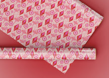 Load image into Gallery viewer, Red and Pink Ornaments Specialty Art Wrapping Paper One of a Kind