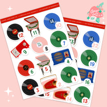 Load image into Gallery viewer, Christmas Music Advent Calendar Sticker Set