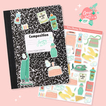 Load image into Gallery viewer, Retro Cleaning Day Art Sticker Set