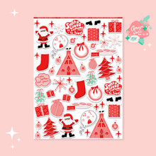 Load image into Gallery viewer, Santa Claus is Coming to Town Art Sticker Set