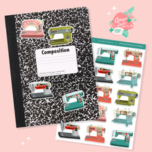 Load image into Gallery viewer, Vintage Sewing Machines Art Sticker Set