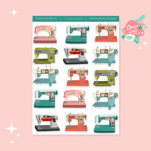 Load image into Gallery viewer, Vintage Sewing Machines Art Sticker Set