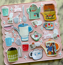 Load image into Gallery viewer, Tea Time Sticker Pack Holographic Vinyl